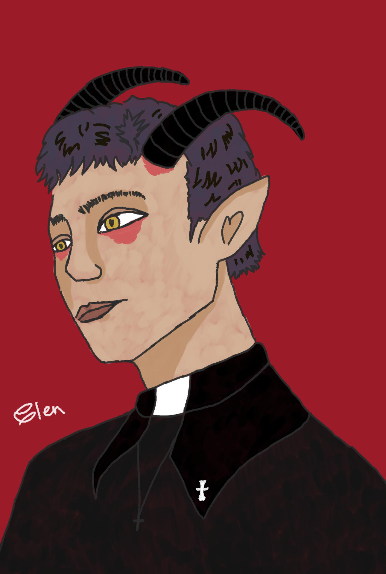 detailed coloring - commission (oc original design by daarkous)